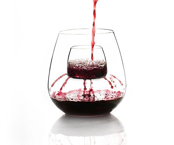 quirky wine glass